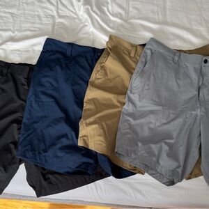 Banana Republic Black and Blue Flat Front Shorts EUC